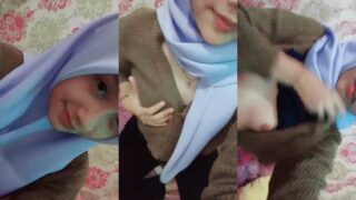 Bokeb tocil jilbab cantik spill susu pink smp